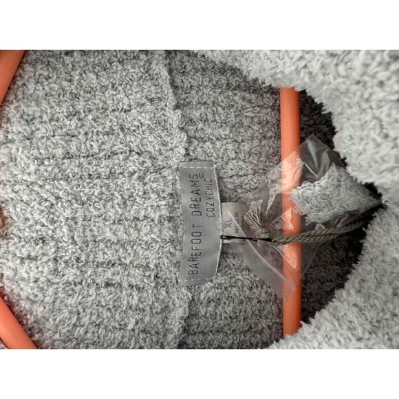 NWT Barefoot Dreams CozyChic Light Blue Half Zip Stand Collar Fleece Jacket XL - Picture 2 of 8